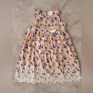 NWT Hayden girls floral dress with embroidered scalloped hemline size 11/12